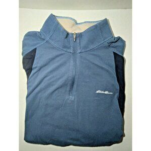 Eddie Bauer Men's Shirt Long Sleeve Blue Active Fit Freedry Size TL